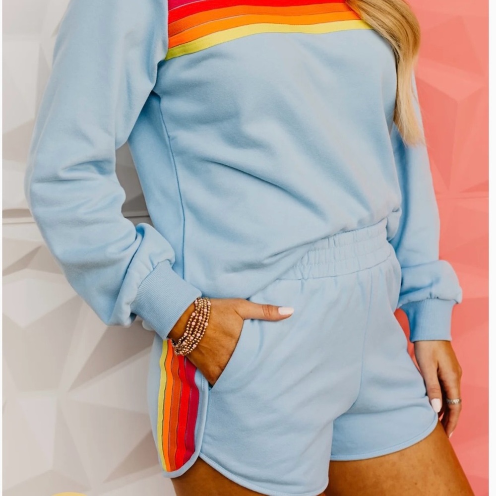 Striped lounge shorts
